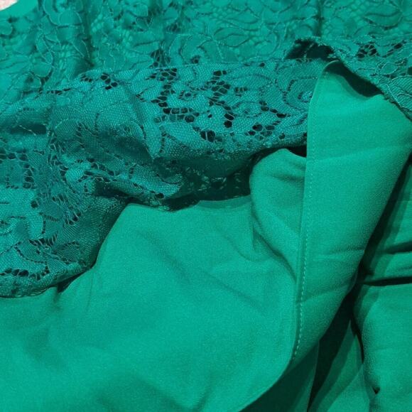 NWT DIANE VON FURSTENBERG sz 14 evergreen lace dress, $448.00 - Picture 6 of 6